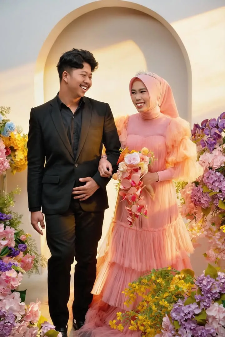 Rian & Eva Bergandengan Tangan